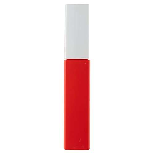 Maybelline Superstay Matte Ink liquid lipstick in a bright red rectangular tube with a tall white cap