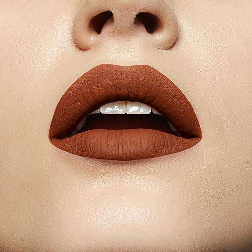 Maybelline Superstay Matte Ink nude lipstick in a warm terracotta-brown shade, shown on lips with a matte finish