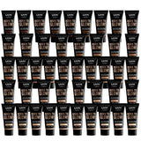 NYX Born to Glow Foundation tubes in black packaging with gold lettering and visible Natural shade swatches