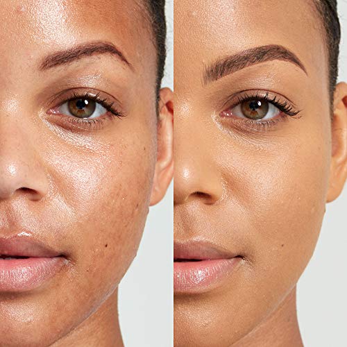NYX Born to Glow Foundation shown on skin before and after application, with a smooth, radiant Natural finish