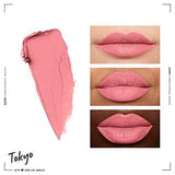 NYX Soft Matte Lip Cream in dusty rose-pink, shown as a creamy matte swatch and on lips across skin tones