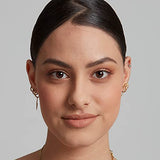 NYX Soft Matte Lip Cream in a muted nude pink shade, shown as a soft matte finish on the model's lips