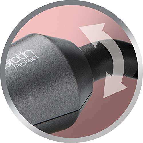 Closeup of Remington Keratin Protect hot hair brush rotating joint