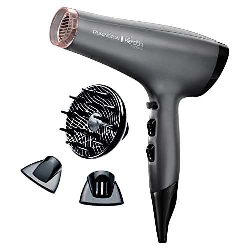 Remington Keratin Protect Hot Hair Brush with keratin and almond oil styling tool