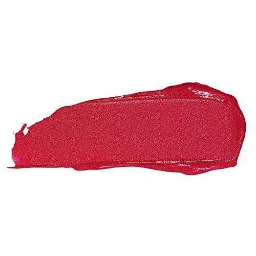 Rimmel London Lasting Finish Lipstick in vibrant berry-red, creamy shimmer swatch with a smooth metallic finish