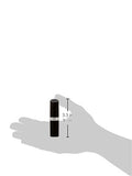 Rimmel London Lasting Finish Lipstick in a black cylindrical tube with a silver band, shown measuring 3.3 inches.