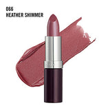 Rimmel London Lasting Finish Lipstick in Heather Shimmer, a mauve rose shade with a shimmery finish and creamy texture