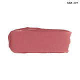 Rimmel London Lasting Finish Lipstick in muted rosy mauve with a smooth, creamy swatch and subtle shimmer