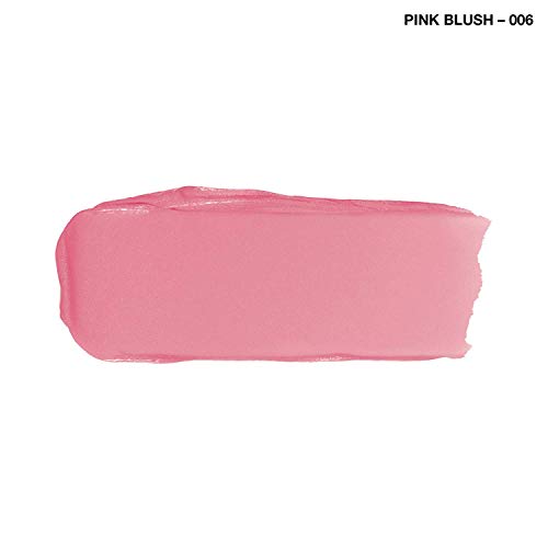 Rimmel London Lasting Finish Lipstick swatch in a smooth, muted pink shade labeled Pink Blush 006.