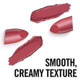 Rimmel London Lasting Finish Lipstick in rosy mauve, shown as creamy lipstick swatches with a smooth texture