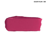 Rimmel London Lasting Finish Lipstick shown as a rich sugar plum magenta swatch with a smooth, creamy finish