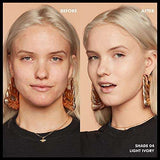 Total Control Foundation shown in a before-and-after face comparison, with light ivory shade creating a smoother-looking complexion