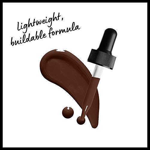 Total Control Foundation in a rich brown shade, shown as a creamy swatch with a black dropper applicator