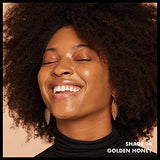 Total Control Foundation shown as a smooth, warm Golden Honey shade on a smiling model, labeled shade 14