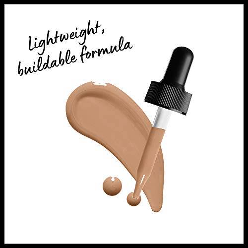 Total Control Foundation in a warm medium tan shade, shown as a smooth creamy swatch with a black dropper applicator